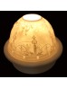 Porcelain Bird Candle Dome Light w/Candle Plate